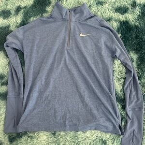 Nike Heather Blue Quarter-Zip Top